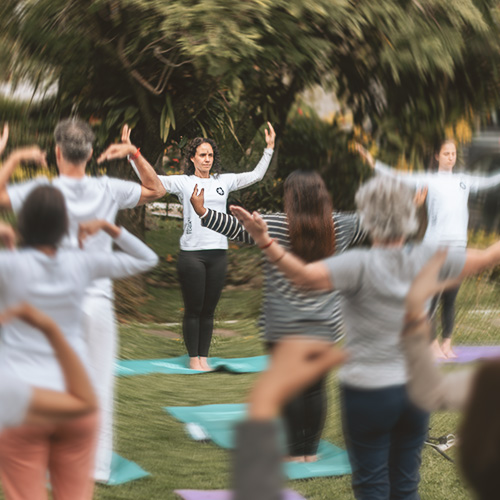 yoga en el parque