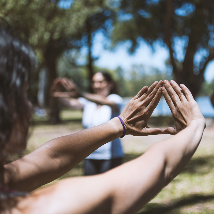 yoga en el parque
